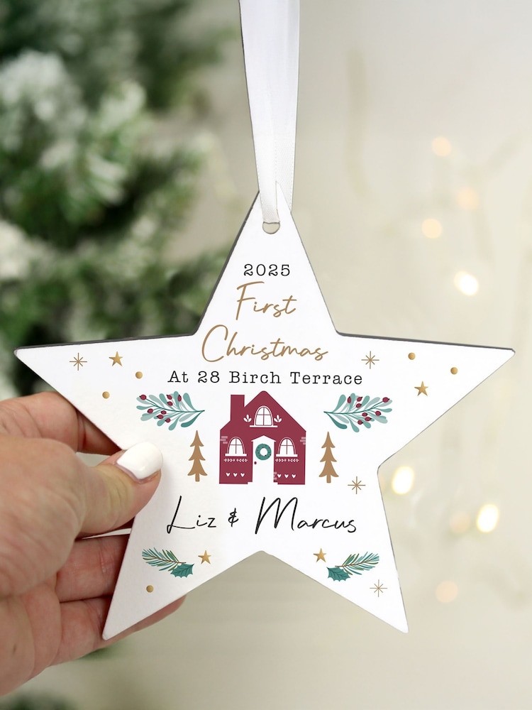 PMC Personalised Home For Christmas Star Ornament - Image 1 of 3 PMC Personalised Home For Christmas Star Ornament - Image 1 of 3