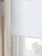 White Ready Made Printed Texture Moisture Resistant Roller Blinds - Image 5 of 7