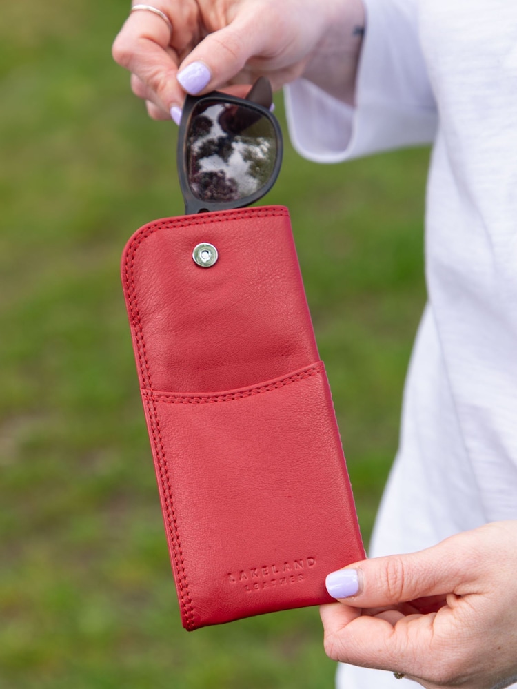 Lakeland Leather Red Glasses Case - Image 5 of 5