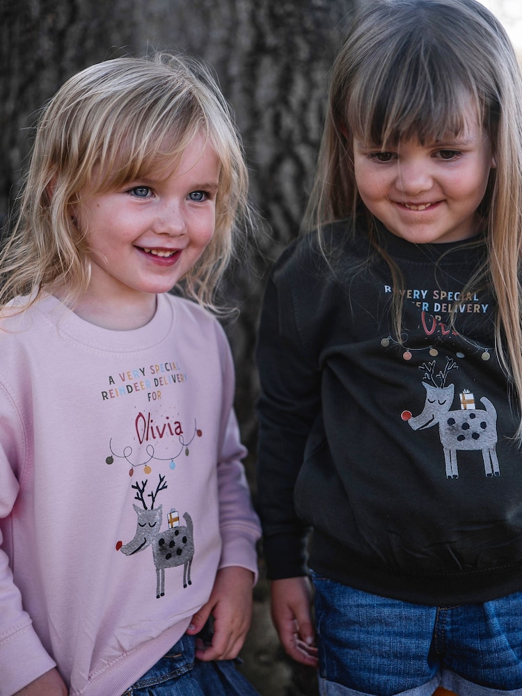 Solesmith Reindeer Delivery Colourful Jumper - Image 1 of 3 Solesmith Reindeer Delivery Colourful Jumper - Image 1 of 3