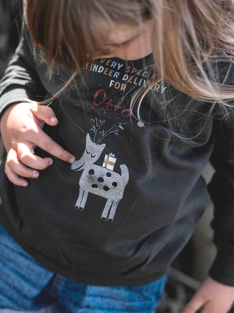 Solesmith Reindeer Delivery Colourful Jumper - Image 3 of 3 Solesmith Reindeer Delivery Colourful Jumper - Image 3 of 3