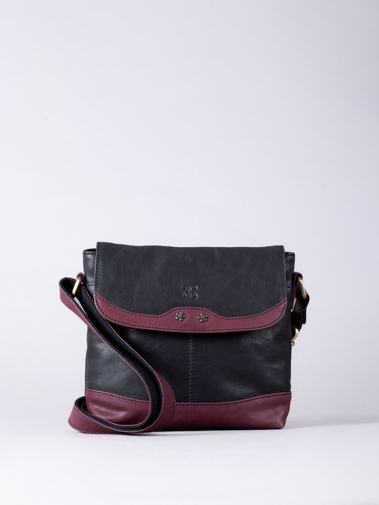 Lakeland Leather Black Hartsop Flapover Cross Body Bag - Image 1 of 6 Lakeland Leather Black Hartsop Flapover Cross Body Bag - Image 1 of 6