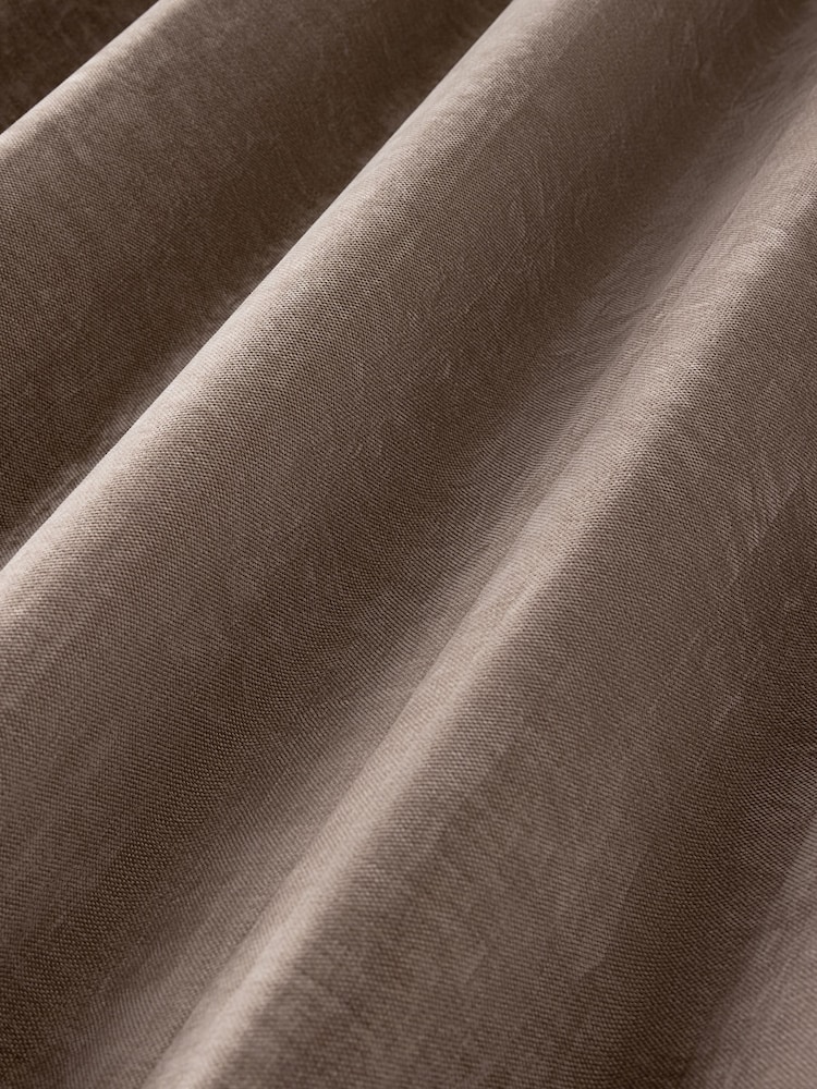 Mink Brown Fine Chenille Blackout/Thermal Eyelet Curtains - Image 6 of 6 Mink Brown Fine Chenille Blackout/Thermal Eyelet Curtains - Image 6 of 6