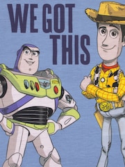 Character Blue Toy Story Buzz Lightyear And Woody Long Sleeve Pyjamas - Image 3 of 12