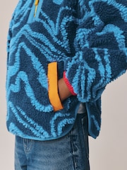Little Bird Blue Waves Borg Fleece - Image 4 of 9