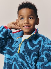 Little Bird Blue Waves Borg Fleece - Image 5 of 9