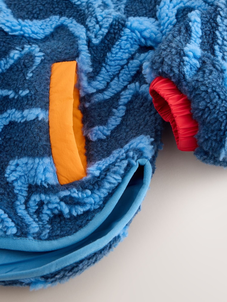 Little Bird Blue Waves Borg Fleece - Image 9 of 9 Little Bird Blue Waves Borg Fleece - Image 9 of 9