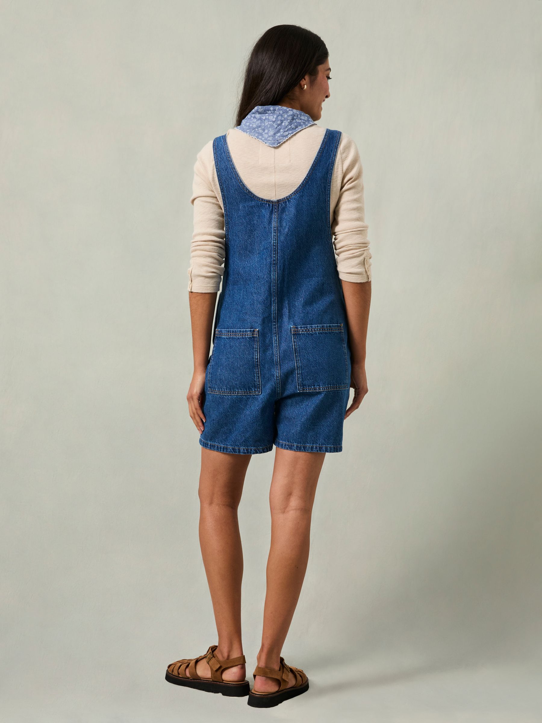 Buy FatFace Raffles Denim Short Dungaree from Next USA