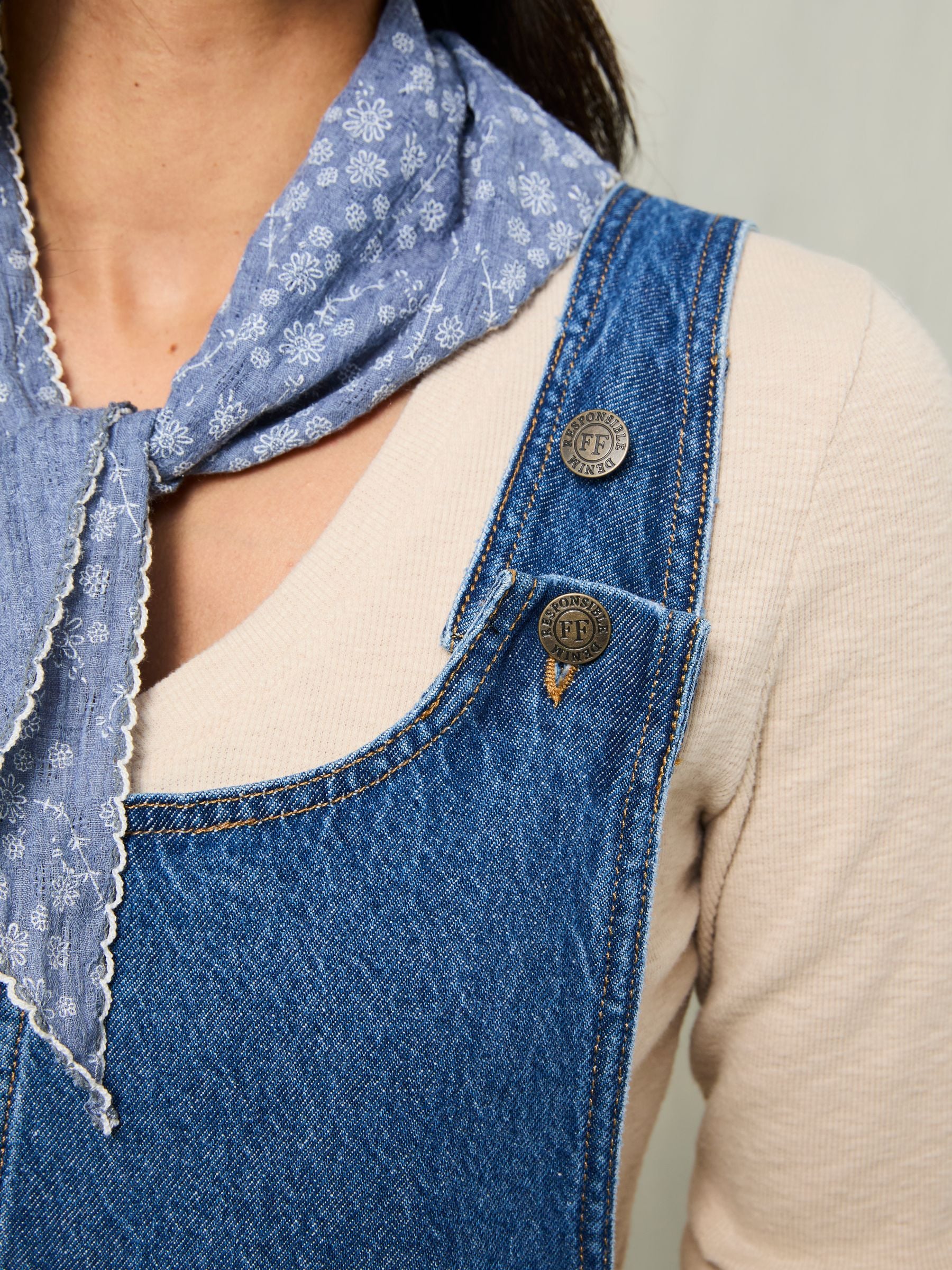 Buy FatFace Raffles Denim Short Dungaree from Next USA