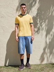 Yellow Slim Fit Ringer T-Shirt - Image 2 of 7