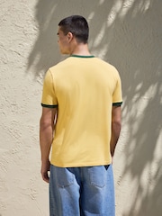 Yellow Slim Fit Ringer T-Shirt - Image 3 of 7
