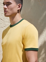 Yellow Slim Fit Ringer T-Shirt - Image 4 of 7