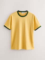 Yellow Slim Fit Ringer T-Shirt - Image 5 of 7