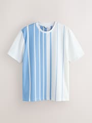 蓝色和白色 - 时尚竖条纹T恤 - 图片5 / 7