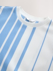 蓝色和白色 - 时尚竖条纹T恤 - 图片6 / 7