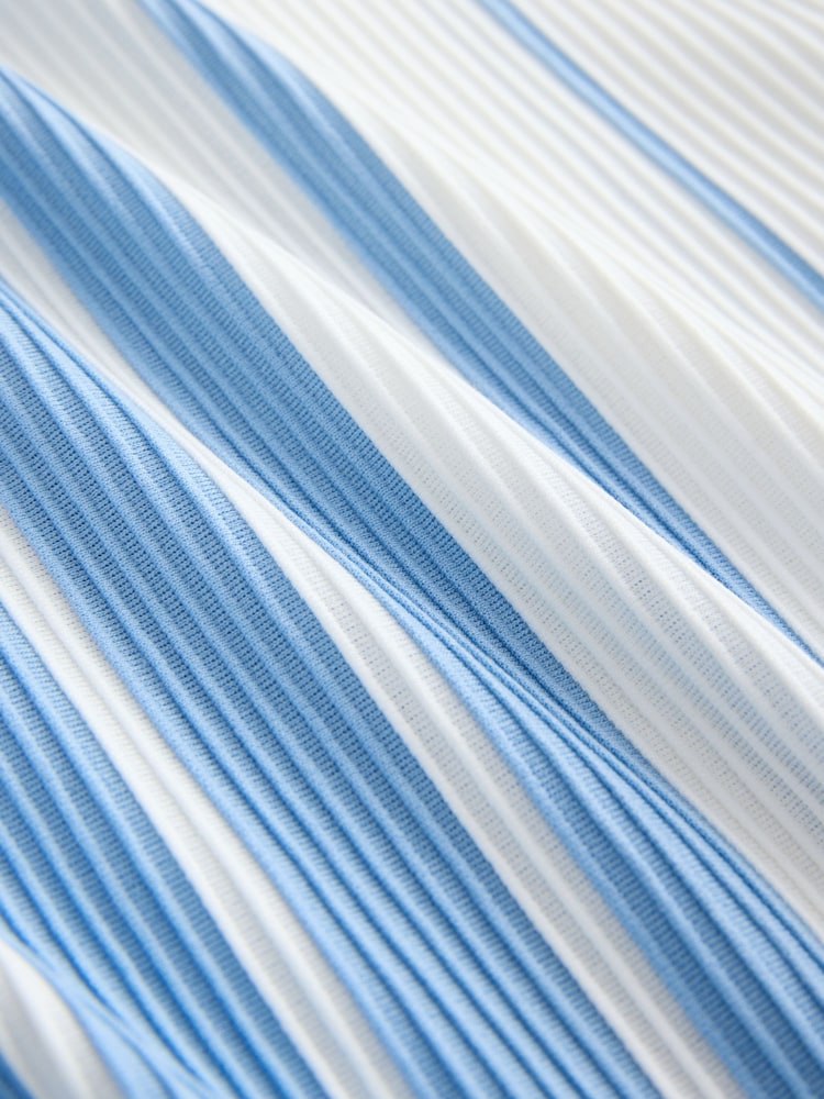 蓝色和白色 - 时尚竖条纹T恤 - 图片7 / 7