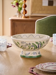 Nina Campbell Floral Banbury Garden Footed Bowl - Image 1 of 5