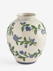 Nina Campbell Floral Forget Me Not Embossed Vase - Image 1 of 1