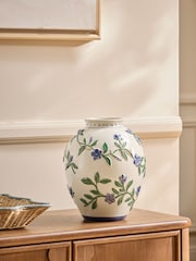 Nina Campbell Floral Forget Me Not Embossed Vase - Image 2 of 5