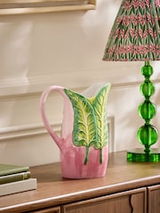 Nina Campbell Green Swiss Chard Hand Painted Vase - Image 3 of 6