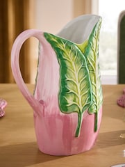 Nina Campbell Green Swiss Chard Hand Painted Vase - Image 4 of 6