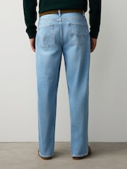 Light Blue Denim Relaxed Fit Belted Jeans - Image 4 of 11
