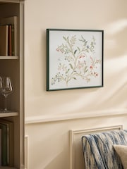 Nina Campbell Green Blakehill Meadow Embroidered Wall Art - Image 2 of 6