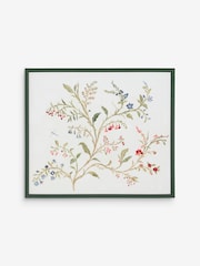 Nina Campbell Green Blakehill Meadow Embroidered Wall Art - Image 5 of 6