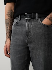Grey Denim Relaxed Fit Belted Jeans - Image 6 of 10