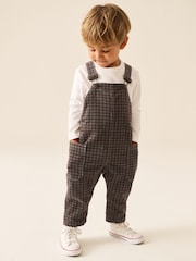 Red/Green Gingham Regular Fit Corduroy Dungarees (3mths-7yrs) - Image 2 of 9