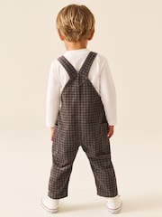 Red/Green Gingham Regular Fit Corduroy Dungarees (3mths-7yrs) - Image 3 of 9