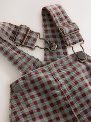 Red/Green Gingham Regular Fit Corduroy Dungarees (3mths-7yrs) - Image 8 of 9