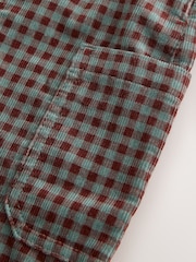 Red/Green Gingham Regular Fit Corduroy Dungarees (3mths-7yrs) - Image 9 of 9