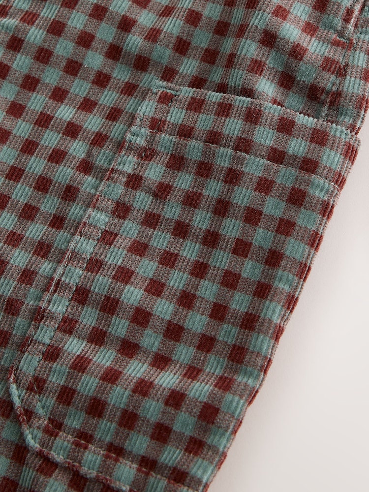 Red/Green Gingham Regular Fit Corduroy Dungarees (3mths-7yrs) - Image 9 of 9 Red/Green Gingham Regular Fit Corduroy Dungarees (3mths-7yrs) - Image 9 of 9