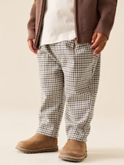 Blue Neutral Check Loose Fit Cosy Smart Trousers (3mths-7yrs) - Image 1 of 8