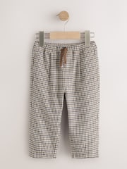 Blue Neutral Check Loose Fit Cosy Smart Trousers (3mths-7yrs) - Image 5 of 8