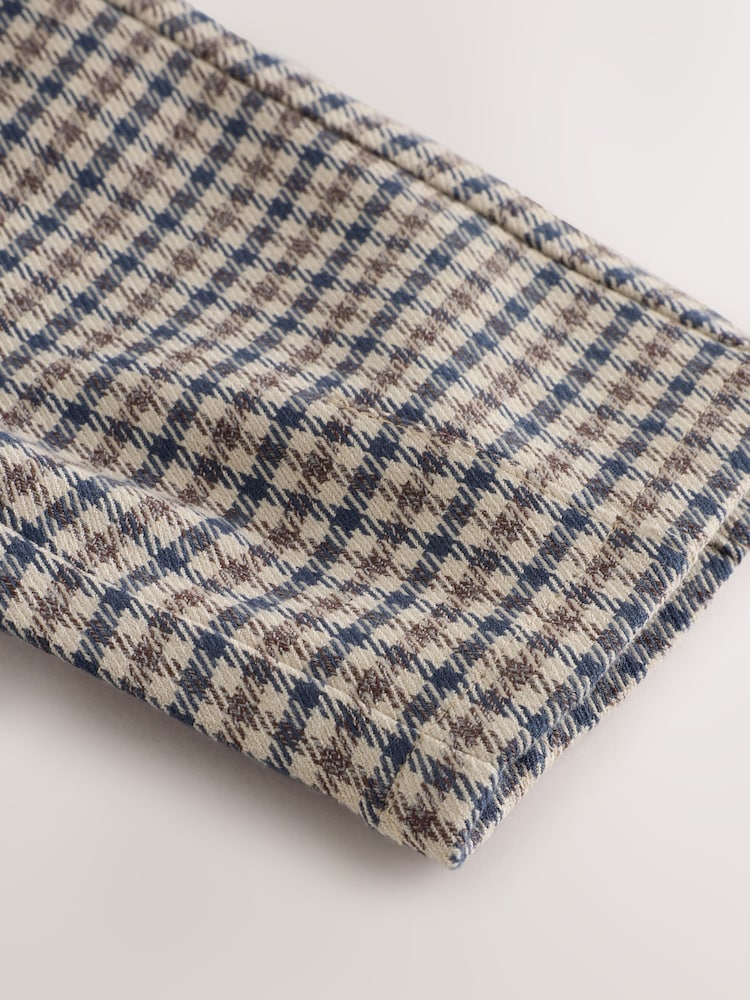 Blue Neutral Check Loose Fit Cosy Smart Trousers (3mths-7yrs) - Image 8 of 8