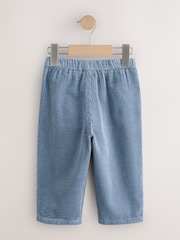 Blue/Stone Textured Corduroy Trousers 2 Pack (3mths-7yrs) - Image 4 of 7