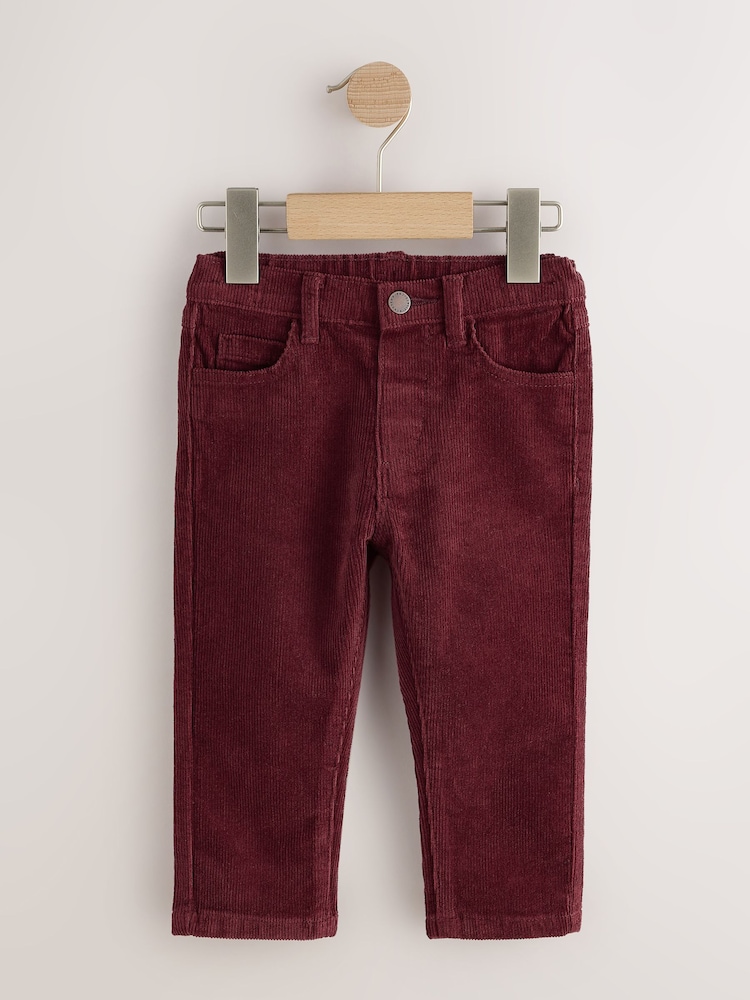Burgundy Red Corduroy Trousers (3mths-7yrs) - Image 1 of 4 Burgundy Red Corduroy Trousers (3mths-7yrs) - Image 1 of 4