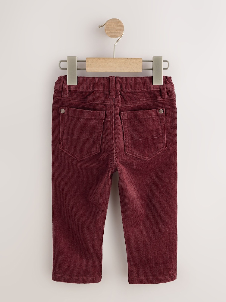 Burgundy Red Corduroy Trousers (3mths-7yrs) - Image 2 of 4 Burgundy Red Corduroy Trousers (3mths-7yrs) - Image 2 of 4
