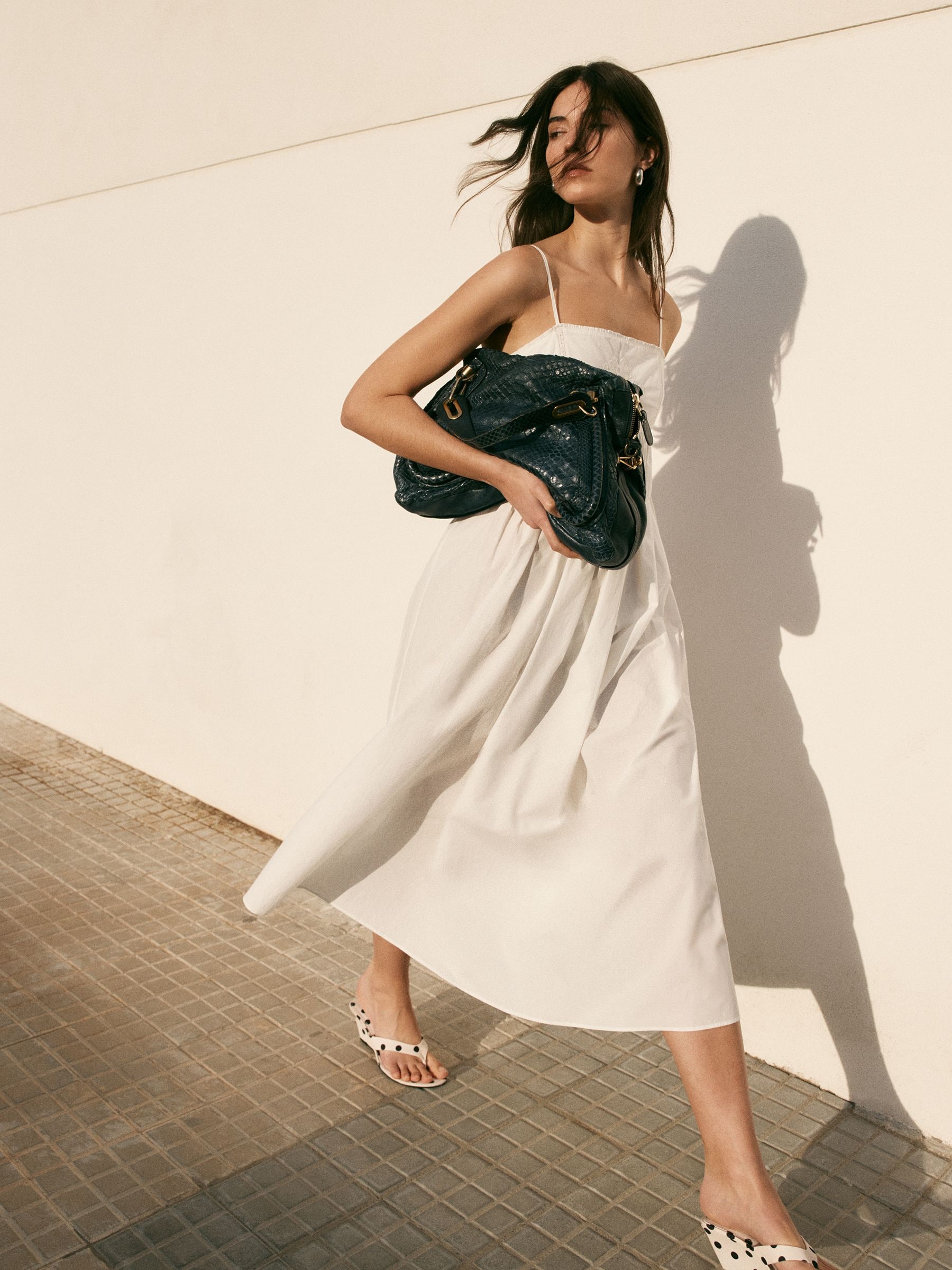 Buy BHOEM Midi Romantic Strappy White Dress from Next USA