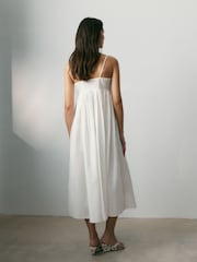 BHOEM Midi Romantic Strappy White Dress - Image 5 of 5