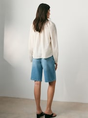 BHOEM Emreoidered Cotton White/Black Blouse - Image 5 of 6