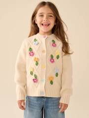 Cream & Rainbow Floral Cable - Little Bird by Jools Oliver קרדיגן - תמונה 1 מתוך 12