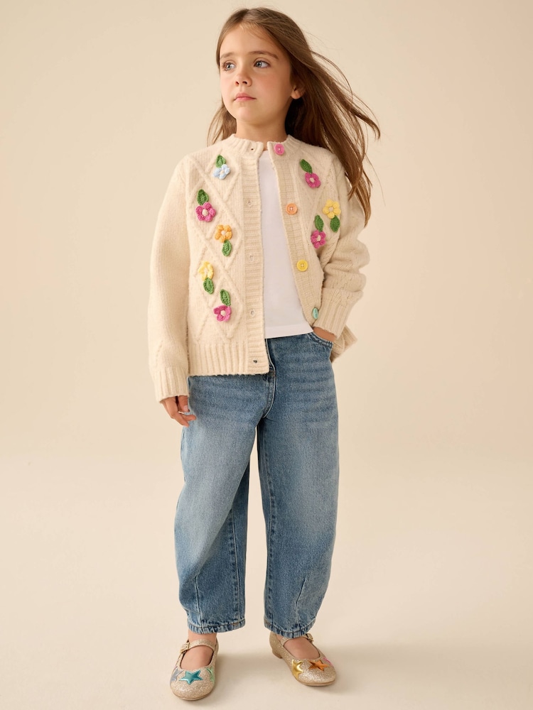 Cream & Rainbow Floral Cable - Little Bird by Jools Oliver קרדיגן - תמונה 2 מתוך 12