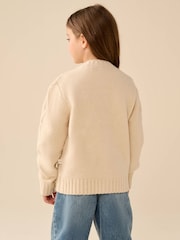 Cream & Rainbow Floral Cable - Little Bird by Jools Oliver קרדיגן - תמונה 4 מתוך 12