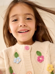 Cream & Rainbow Floral Cable - Little Bird by Jools Oliver קרדיגן - תמונה 5 מתוך 12