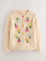 Cream & Rainbow Floral Cable - Little Bird by Jools Oliver קרדיגן - תמונה 8 מתוך 12