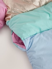 Little Bird by Jools Oliver Pastel Rainbow & Foil Showerproof Longline Coat - Image 13 of 13