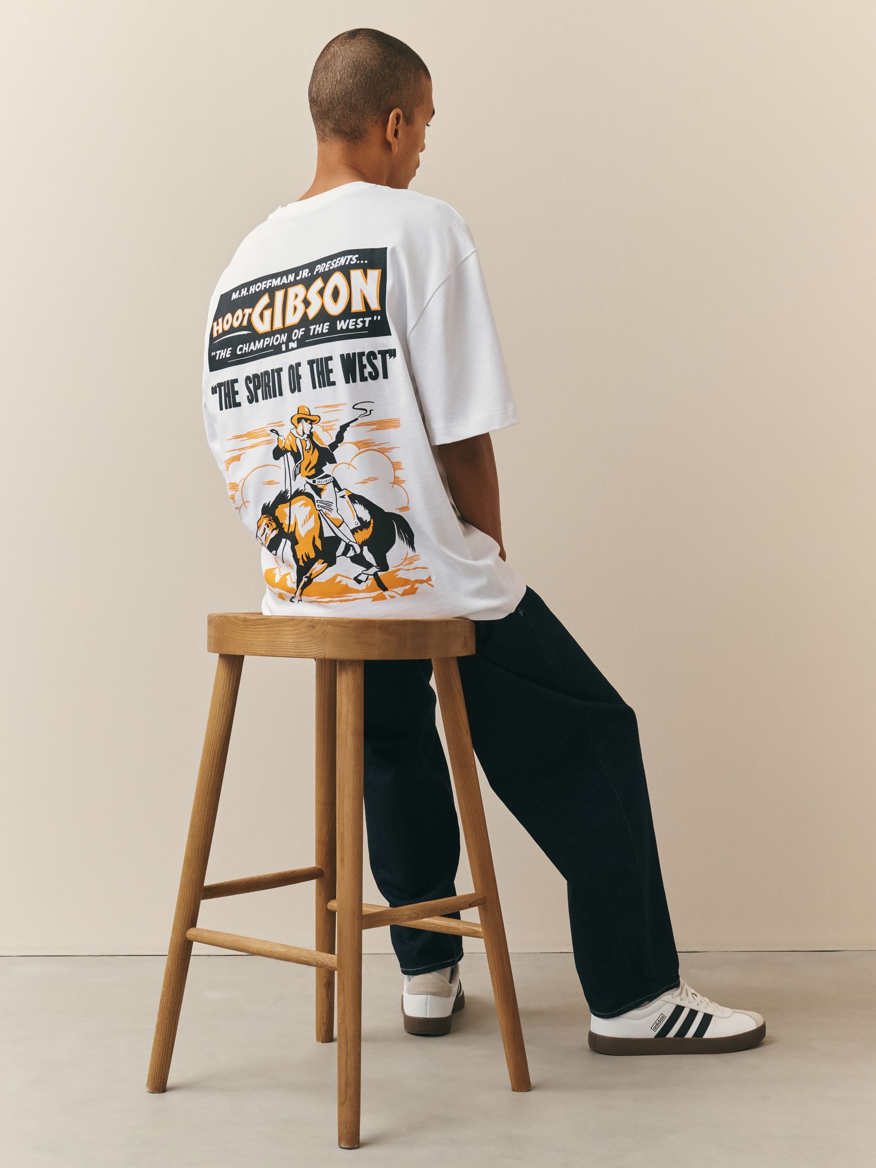 Buy White Hoot Gibson Graphic T-Shirt from the Next UK online shop